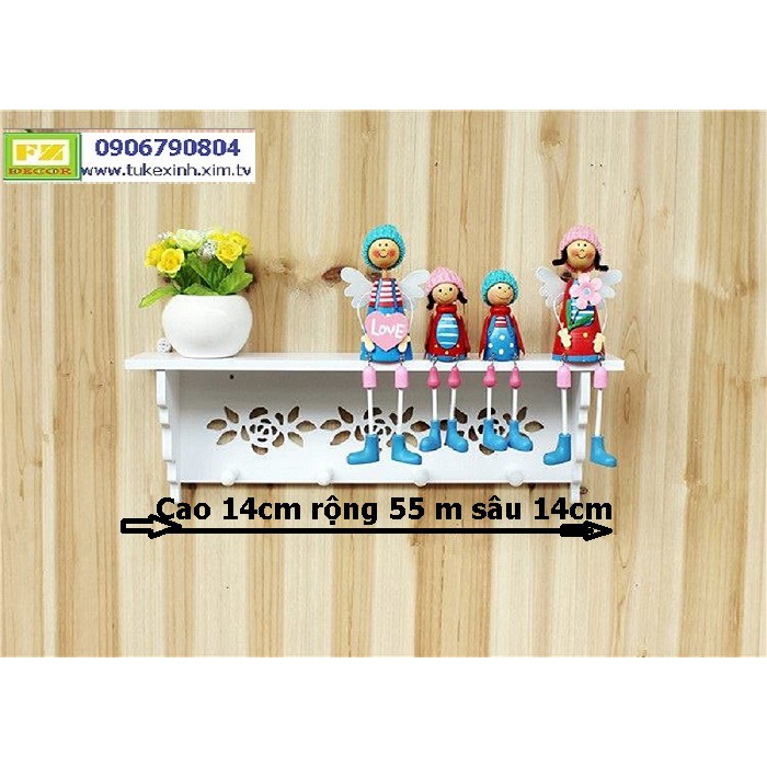Kệ treo tường hoa HỒNG size lớn