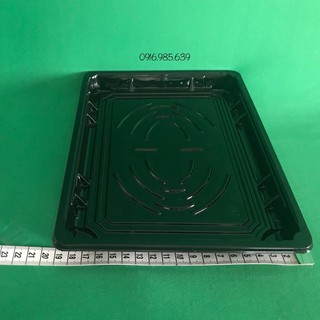 50 BỘ KHAY NHỰA ĐEN + NẮP ST8