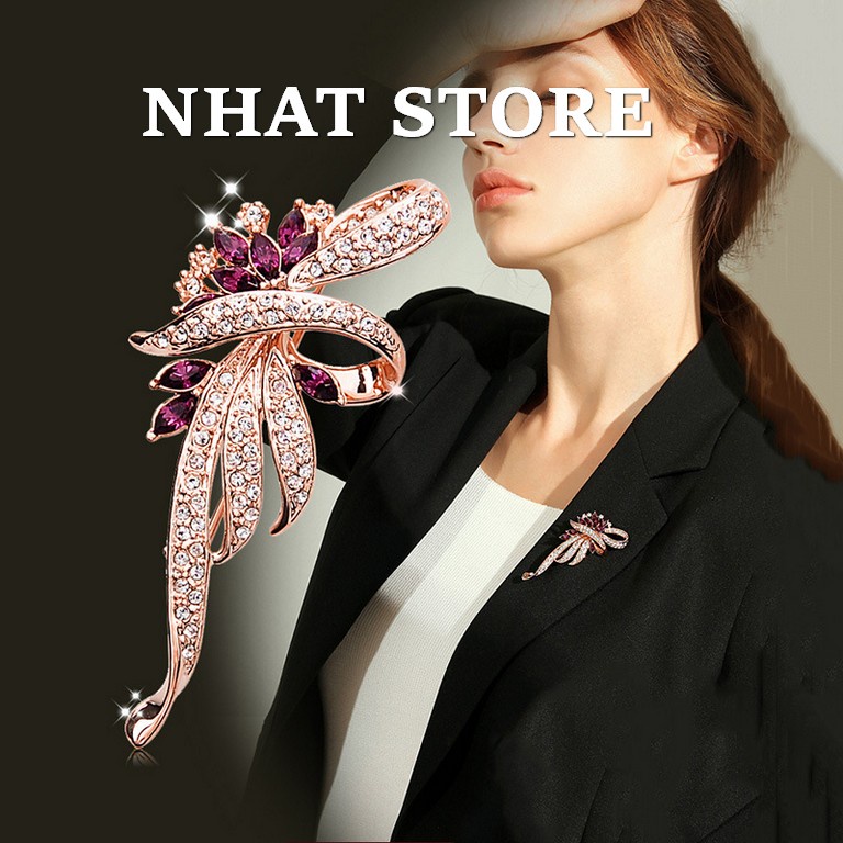 Ghim cài áo vest Nhatstore, trâm cài hình hoa nơ nhiều màu phong cách Hàn Quốc