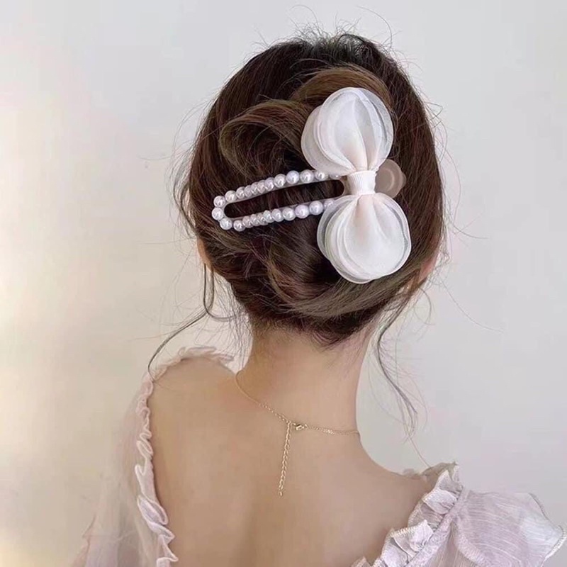 KẸP NGANG ĐÍNH HẠT PHỐI NƠ