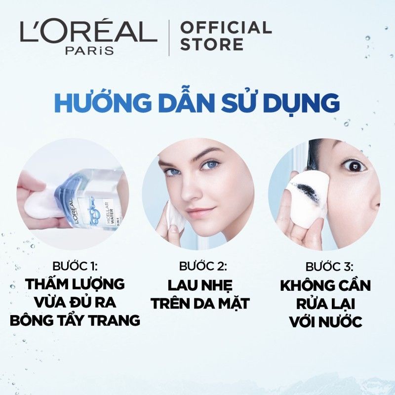 Nước Tẩy Trang Loreal sạch da. mềm mịn dành cho da nhạy cảm 400ml