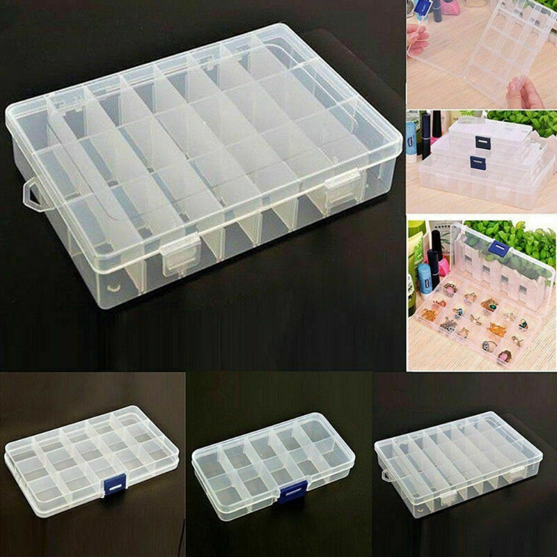 Hộp đựng trang sức trong suốt nhiều ngăn tiện dụng