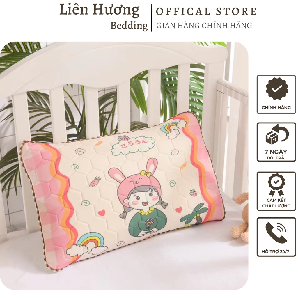 Vỏ Gối Điều Hòa Cao Su Non Cho Bé Thoáng Mát Thấm Hút Mồ Hôi Tốt - Vỏ Gối Nằm Cho Bé Đi Học