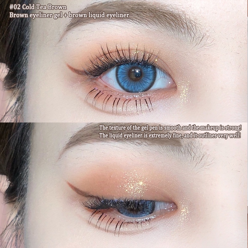 ✨✨Bút kẻ mắt 2 đầu Maxfine Eyeliner ngòi bút siêu mảnh chống nước, chống trôi