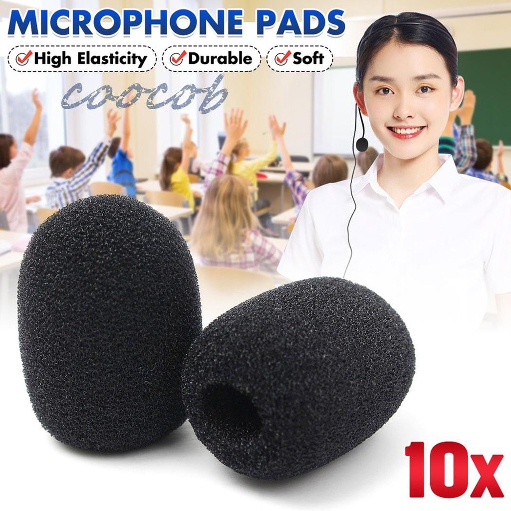 Set 10 Miếng Xốp Lọc Gió Bọc Đầu Micro Mới