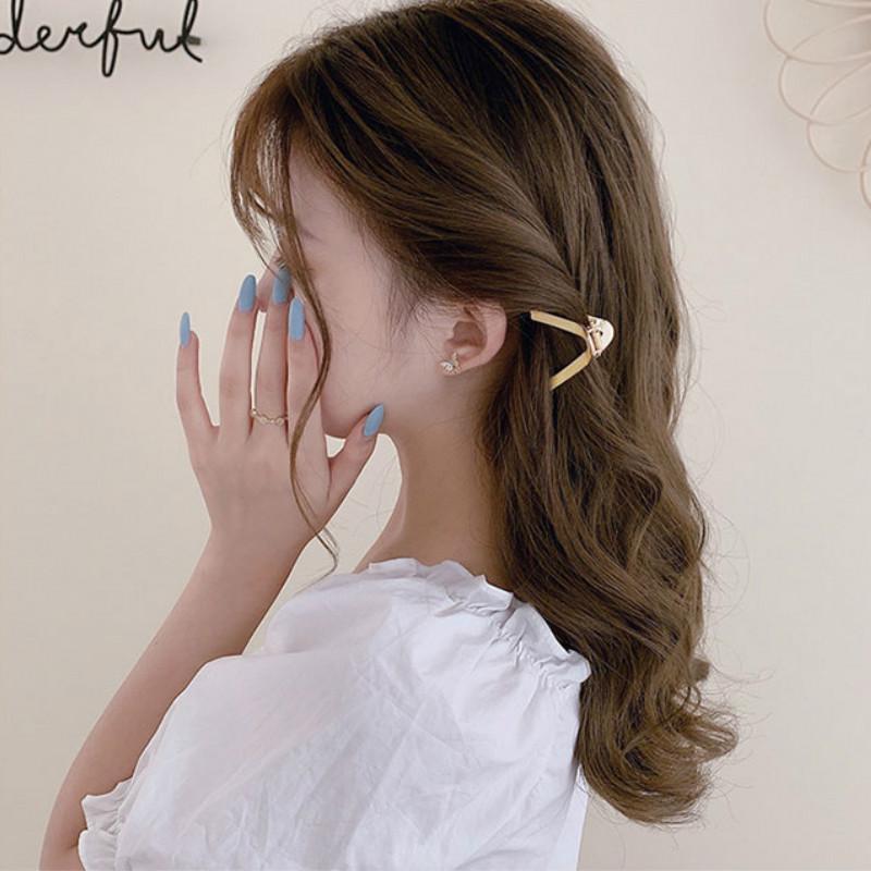 Kẹp tóc hình chữ V phong cách Hàn Quốc trẻ trung cho nữ