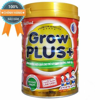 Mẫu mới Sữa GROWLUS + Đỏ Nutifood 900g ( Thực Phẩm Dinh Dưỡng Cho Trẻ Thấp Còi ) Hộp Đẹp Date Mới Nhất