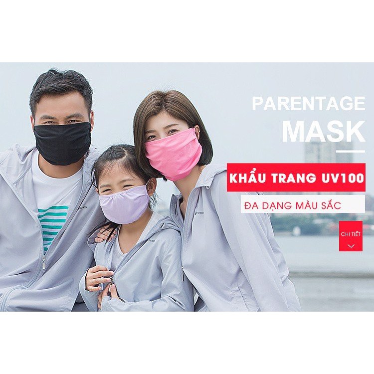 Khẩu trang chống nắng unisex chất liệu kháng khuẩn, hút ẩm nhanh khô UV100 LC 10027 | BigBuy360 - bigbuy360.vn
