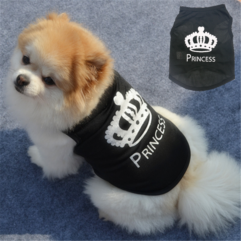 Áo Thun Không Tay In Chữ Thời Trang Cho Thú Cưng