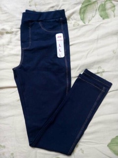 Quần giả jean 4 túi cạp chun