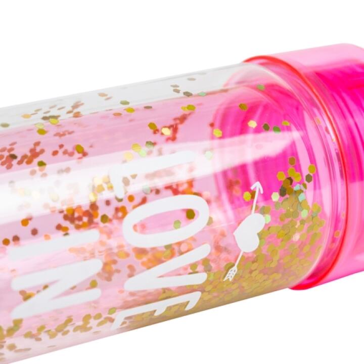 Bình Nước Tumbler ARTBOX Hàn Quốc Màu Hồng Kim Tuyến In Chữ Love In Your Heart