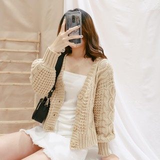 ÁO KHOÁC LEN CARDIGAN DÁNG NGẮN NỮ - ATD104