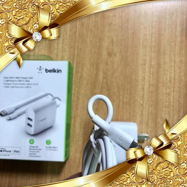 [GIÁ TỐT] [CHÍNH HÃNG BELKIN] SẠC NHANH IPHONE ANDROID 2 CỔNG