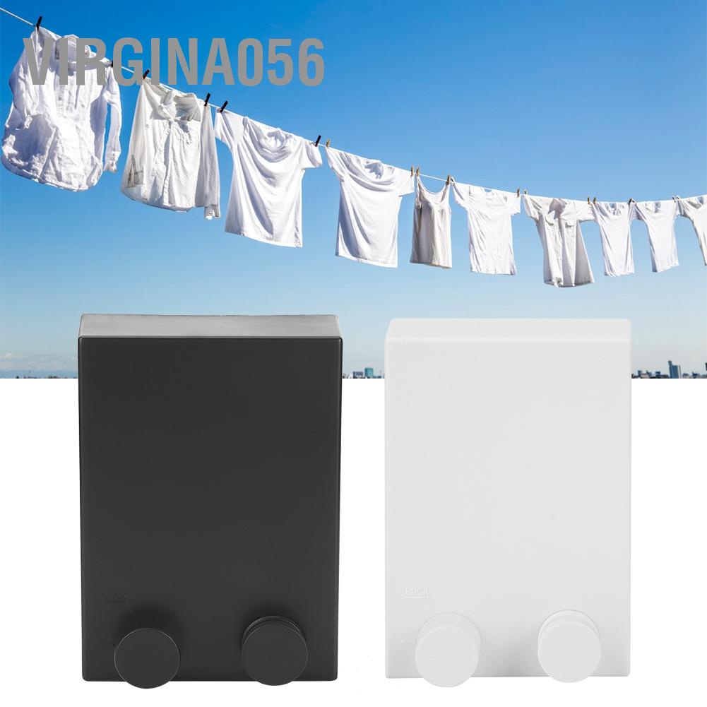 Virgina056 Kính thiên văn có thể điều chỉnh dây phơi quần áo treo tường Dây bằng thép không gỉ cho đồ giặt trong phòng tắm