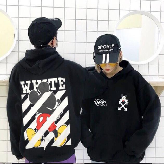 SALE- Áo hoodie off white mickey nỉ unisex FREESHIP NVH - mẫu siêu HOT