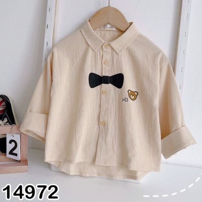 ÁO SƠ MI TAY DÀI MINIUM CHO BÉ TRAI 9-19KG - BIGBABYSHOP