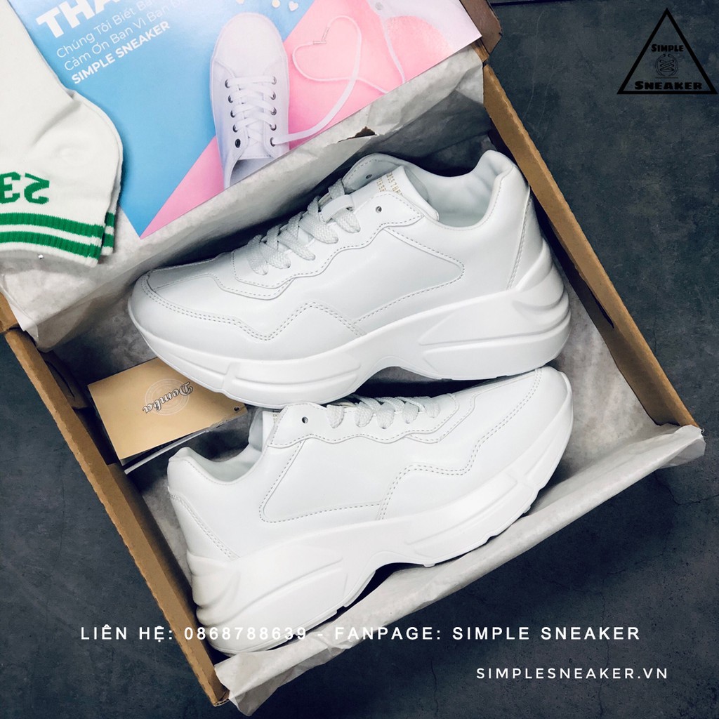 Giày Domba Auth FREESHIP Domba Flare Allwhite Chính Hãng - Giày Domba Hàn Quốc Chuẩn Auth