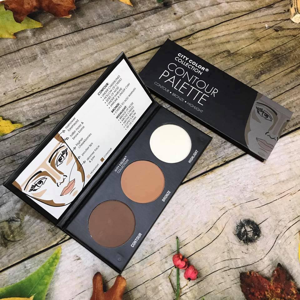 Bảng Phấn Tạo Khối 3 Màu City Color Collection Contour Palette