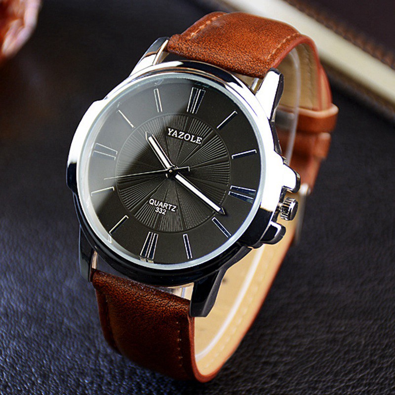 Đồng Hồ Analog Máy Quartz Nam Sang Trọng YAZOLE 332