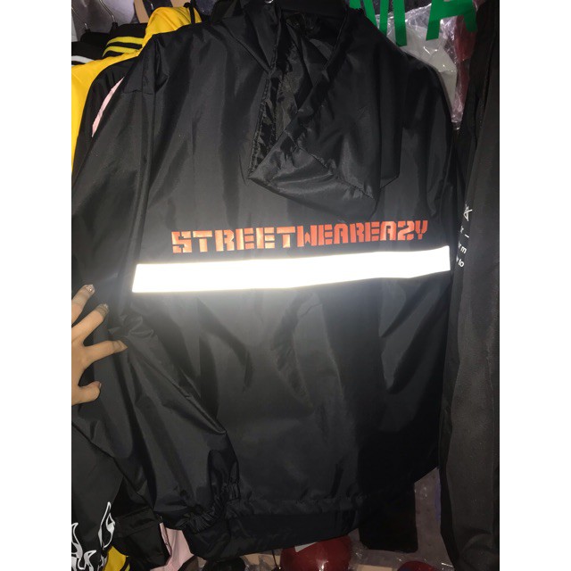 (Deal Rẻ) Áo Khoác Jacket Swe Zip Sọc Dạ Quang