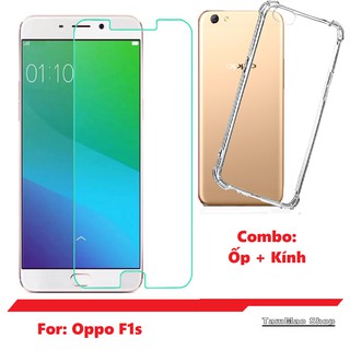 Oppo F1s/A59 -  Ốp Lưng Silicon Chống Sốc (4 góc chống sốc) + Kính Cường Lực Giá Rẻ