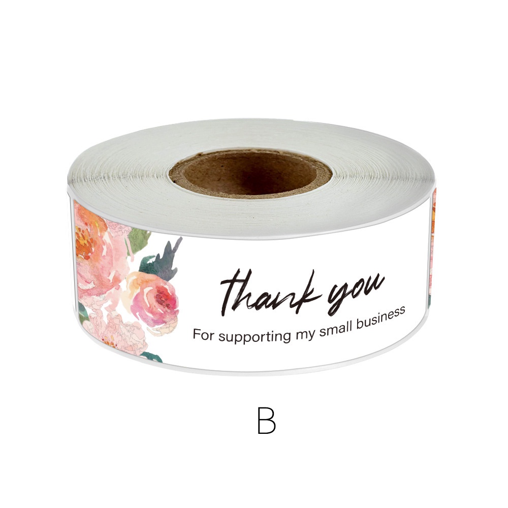 Cuộn 120 Nhãn Dán Trang Trí In Chữ Thank You 7.5*2.5cm
