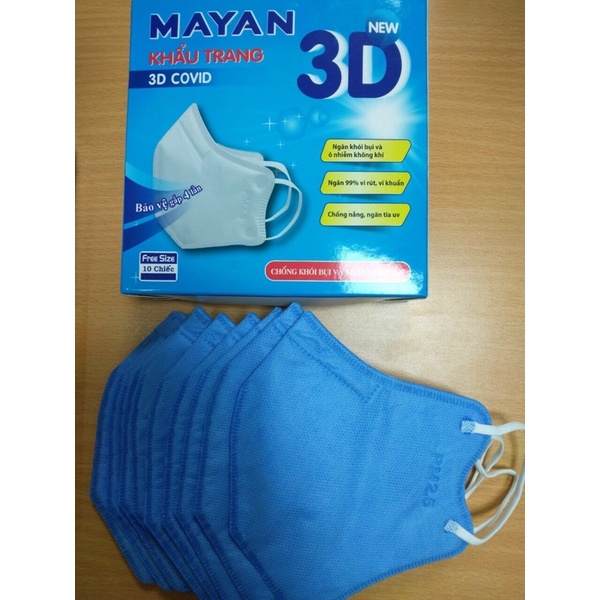 Khẩu trang MAYAN 3D PM 2.5 : 1 hộp 10 cái
