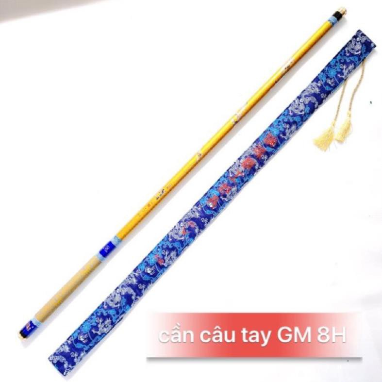 cần câu tay GM 8H dài 6m3 tải cá 15kg Gama Seiko Hoàng Long  chính hãng màu mạ vàng săm hình rồng sang trọng y hình