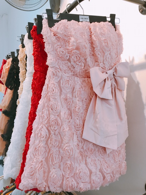 _ẢNH THẬT SHOP CHỤP_ĐẦM HOA HỒNG THIẾT KẾ
