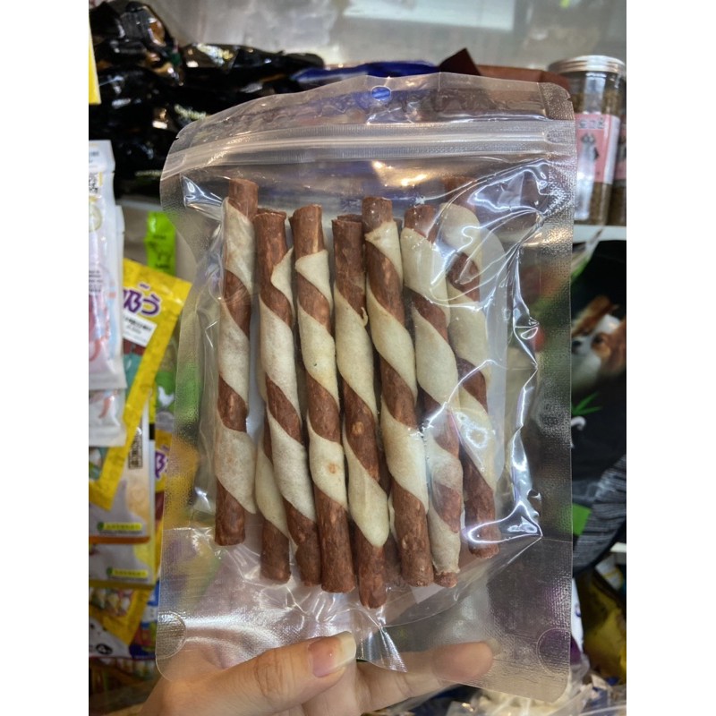 xương Da bò Tài Hưng Thịnh các loại (vị bò, vị gà,sữa) dành cho chó