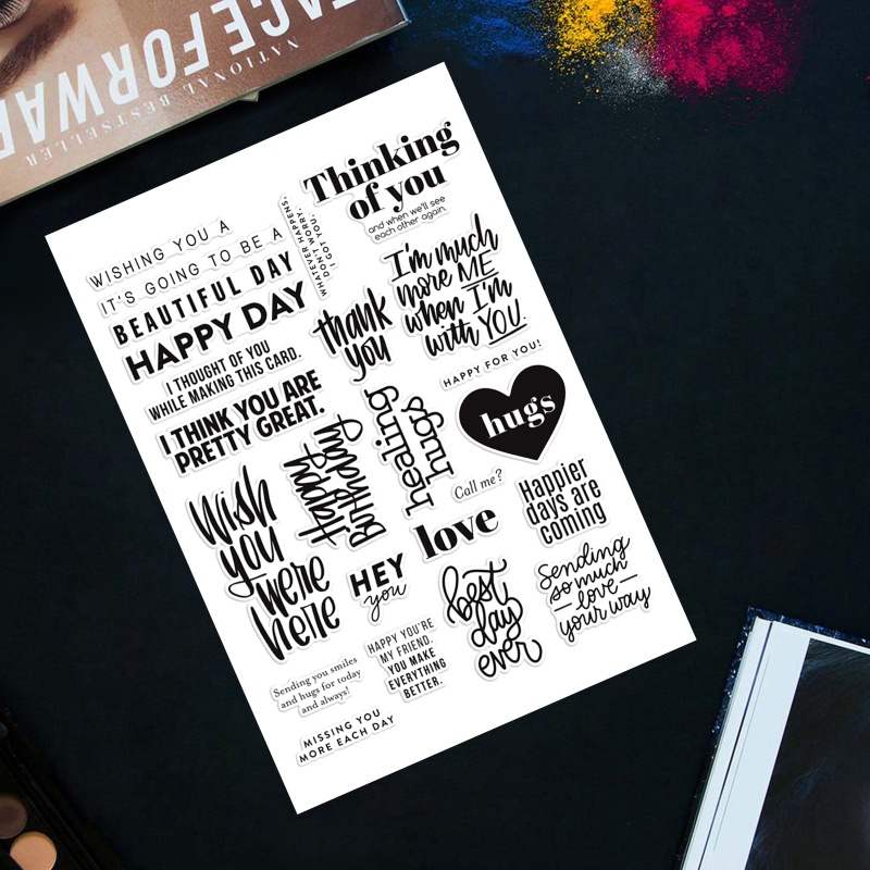 Con Dấu Silicon Trong Suốt Hình Chữ Cái Alphabet Dùng Để Trang Trí Thiệp Cưới / Giáng Sinh