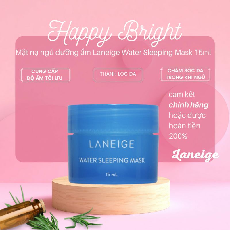 Mặt nạ ngủ dưỡng ẩm cho da Laneige Water Sleeping Mask 15ml