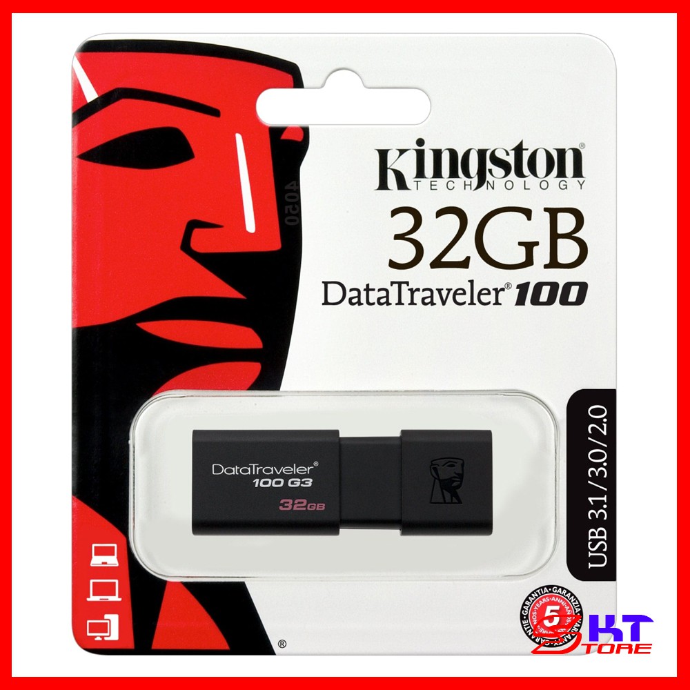 USB Kingston DT100G3 32GB / 64GB / 128GB - Hàng Chính Hãng