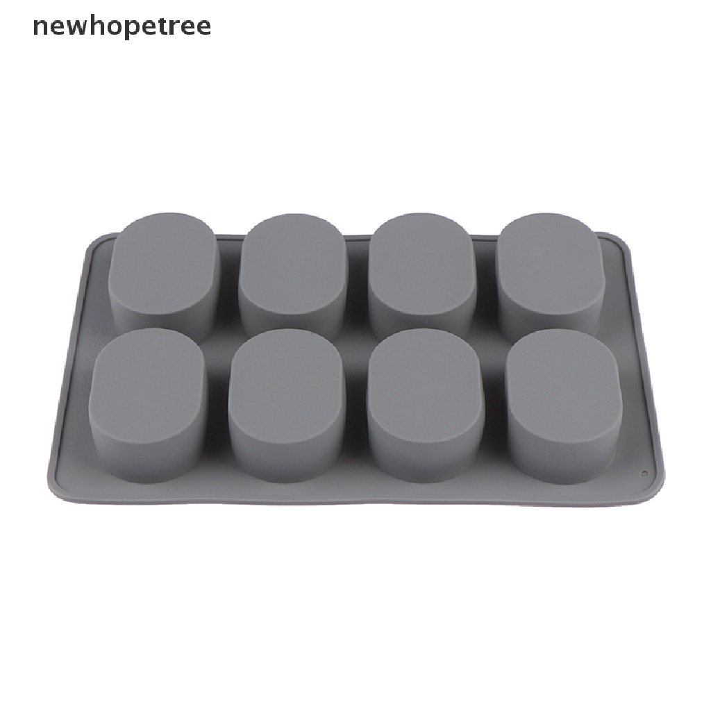 newhopetree Silicone cake mold hand soap mold 8-hole Oval mold jelly mold soap mold  OIK