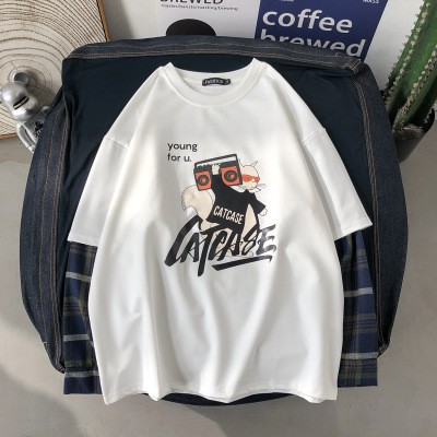 Áo thun tay dài Sweater form rộng UNISEX, in chữ CATCASE