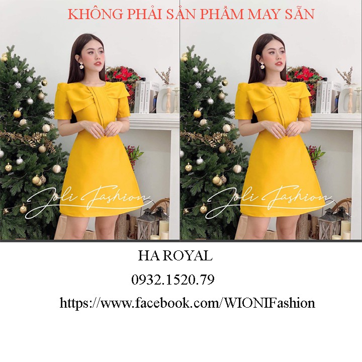 Rập giấy đầm ngắn xòe cổ nơ (bản vẽ)