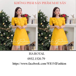 Rập giấy đầm ngắn xòe cổ nơ (bản vẽ)