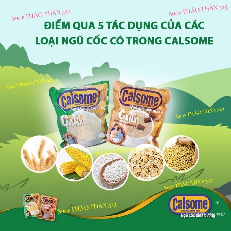 Ngũ Cốc Dinh Dưỡng Calsome Canxi Vị Sôcôla / Vị Vanila 500g