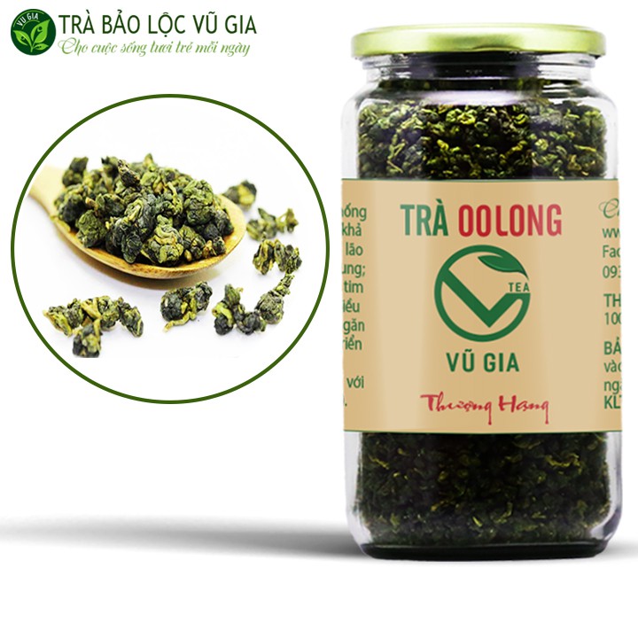 Trà Oolong (Ô Long/ O Long) Thượng Hạng Nguyên Chất Bảo Lộc Vũ Gia (400g/hũ)