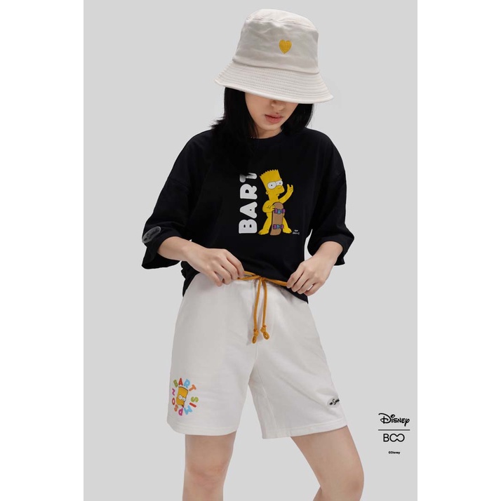 Quần Shorts BOO Unisex Dáng Rộng In Graphic Bart The Simpsons BZL