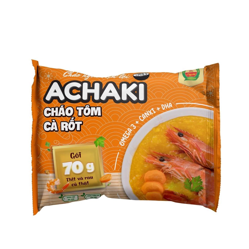 Cháo Ngon Tiện Lợi Achaki Tôm Cà Rốt Thương Hiệu Cây Thị