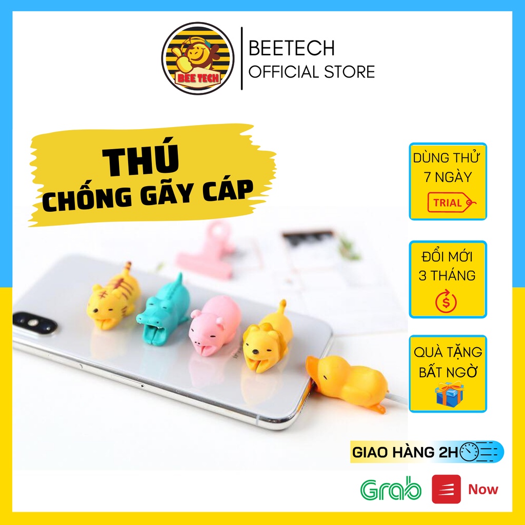 Phụ kiện bảo vệ đầu cáp sạc hình dễ thương , thú chống gãy đầu cáp - Beetech