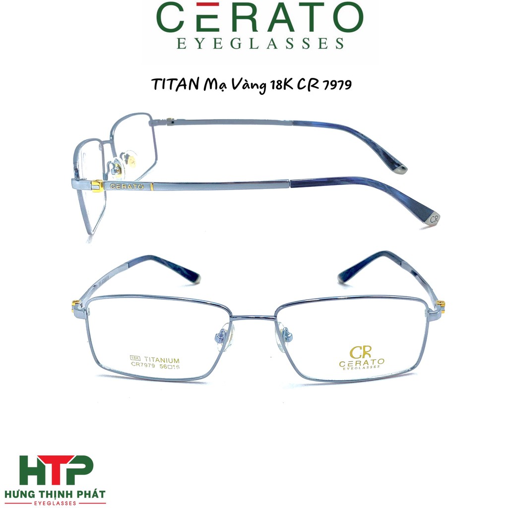 Gọng Kính Titan Mạ Vàng 18K Cerato CR7979 Chính Hãng - Mắt Kính Hato