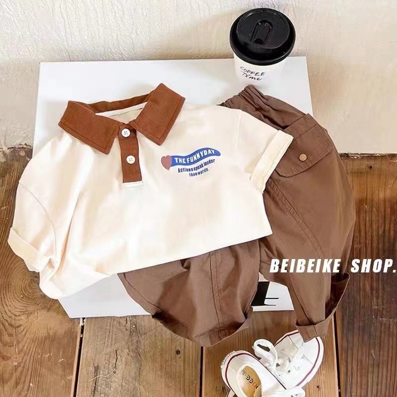 Áo Thun POLO Cotton Tay Ngắn Phong Cách Hàn Quốc Thời Trang Mùa Hè Ttc201 Dành Cho Bé Trai Tiểu Học