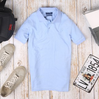 Áo phông nam có cổ Màu xanh nhạt