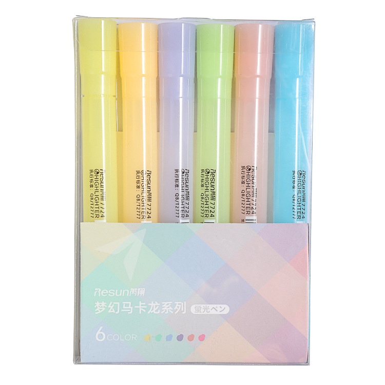 Set 6 Bút Bắt Sáng Màu Sắc Macaron Xinh Xắn