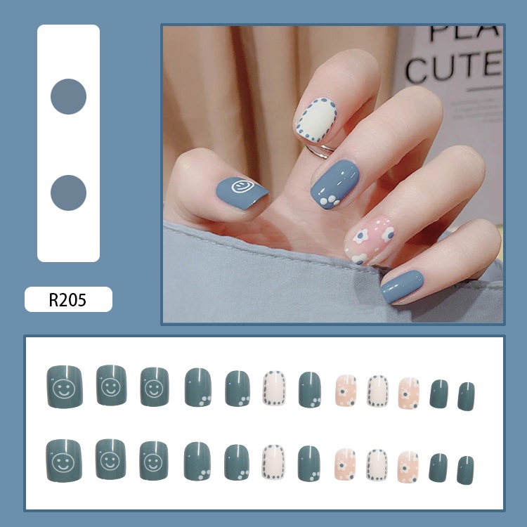 Set 24 Móng Tay Giả Kèm Keo Dán Tiện Dụng
