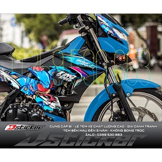 Tem rời Satria xe xanh Gp - mẫu Sonic zombie siêu ngầu
