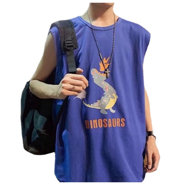 Áo Ba Lỗ Nam In Hình Hoạt Hình Size M-5XL Phong Cách Hàn Quốc Thời Trang