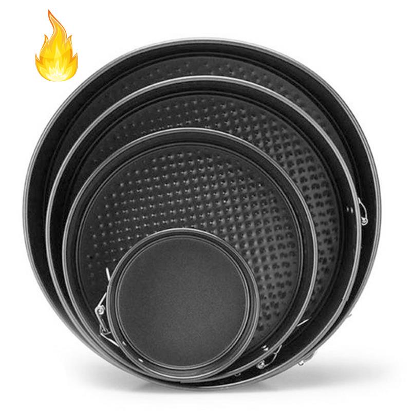 Khuôn Nướng Bánh Hình Tròn Bằng Carbon Chống Dính Có Thể Tháo Rời Tiện Dụng 24cm